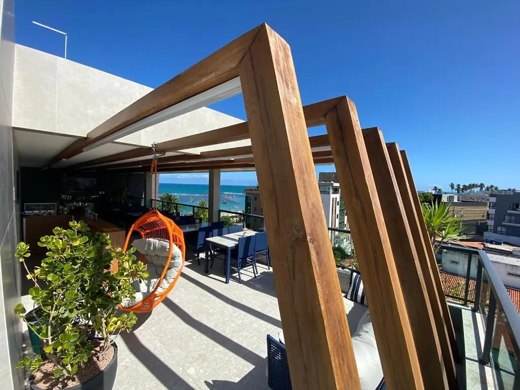 Flat Beira Mar Com Varanda Em Pôrto das Galinhas Brasil